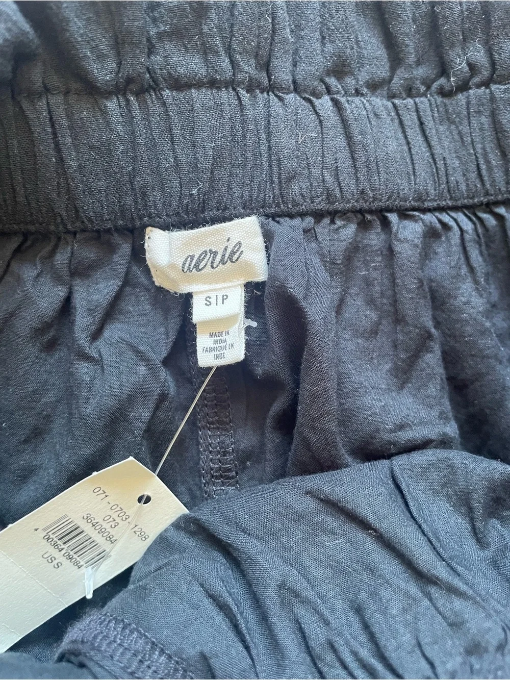 NWT Aerie Black Tiered Ruffle Skort Boho Cotton Mini Shorts Skirt Size Small